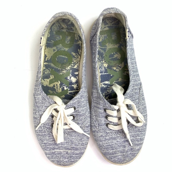 Roxy Shoes - Roxy Flats Lace Up Blue White